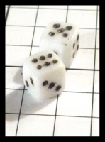 Dice : Dice - 6D Pipped - White Glass Tiny Dice - Ebay July 2013